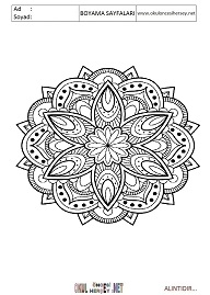 Mandala boyama sayfaları